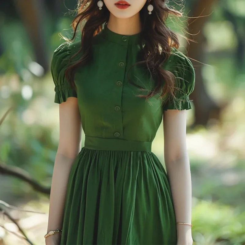 slim fit dress slacks GREEN ONE-SHOULDER CAPE DRAPED SILK DRESS