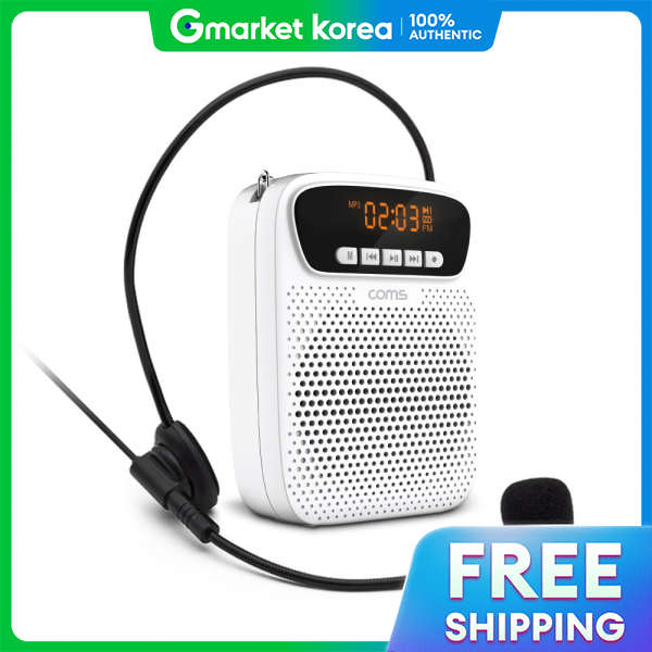 Coms | Portable Wireless Bluetooth Head Microphone, Wired Speaker, Amplifier, Loudspeaker, Megaphone for