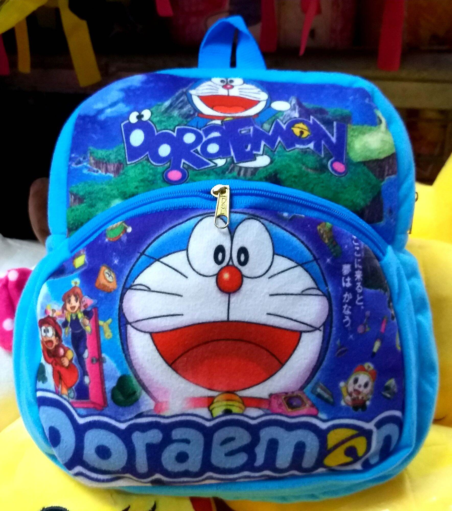 Latest Minion And Doramon Bag Soft Material School Bag For Kids Plush  Backpack Cartoon Toy