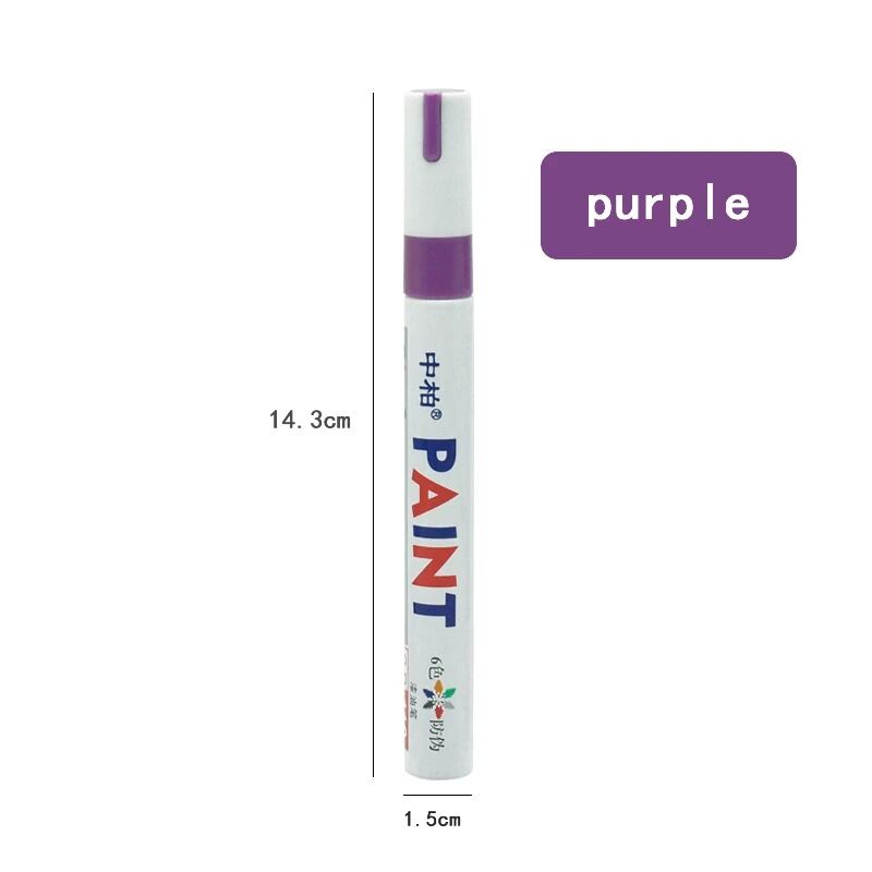 White Waterproof Cars Wheel Tire Oily Mark Pen Auto Rubber Tyre Paint Pen Cd Metal Permanent Paint Marker Graffiti Touch Up