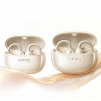 sanag | Air Conduction Bone Conduction Clip-on Wireless Open Ear Headphones