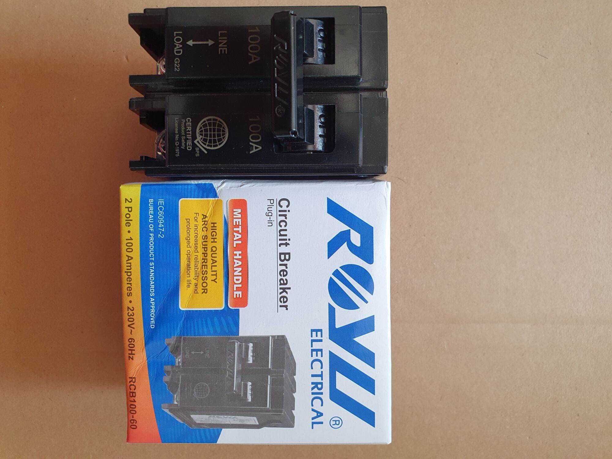 Royu circuit breaker heavy duty break 15 amp,20 amp,30 amp,40 amp,60 amp and 100 amp metal handle mechanical lug mini circuit breaker appliances breaker original royu circuit breaker. 