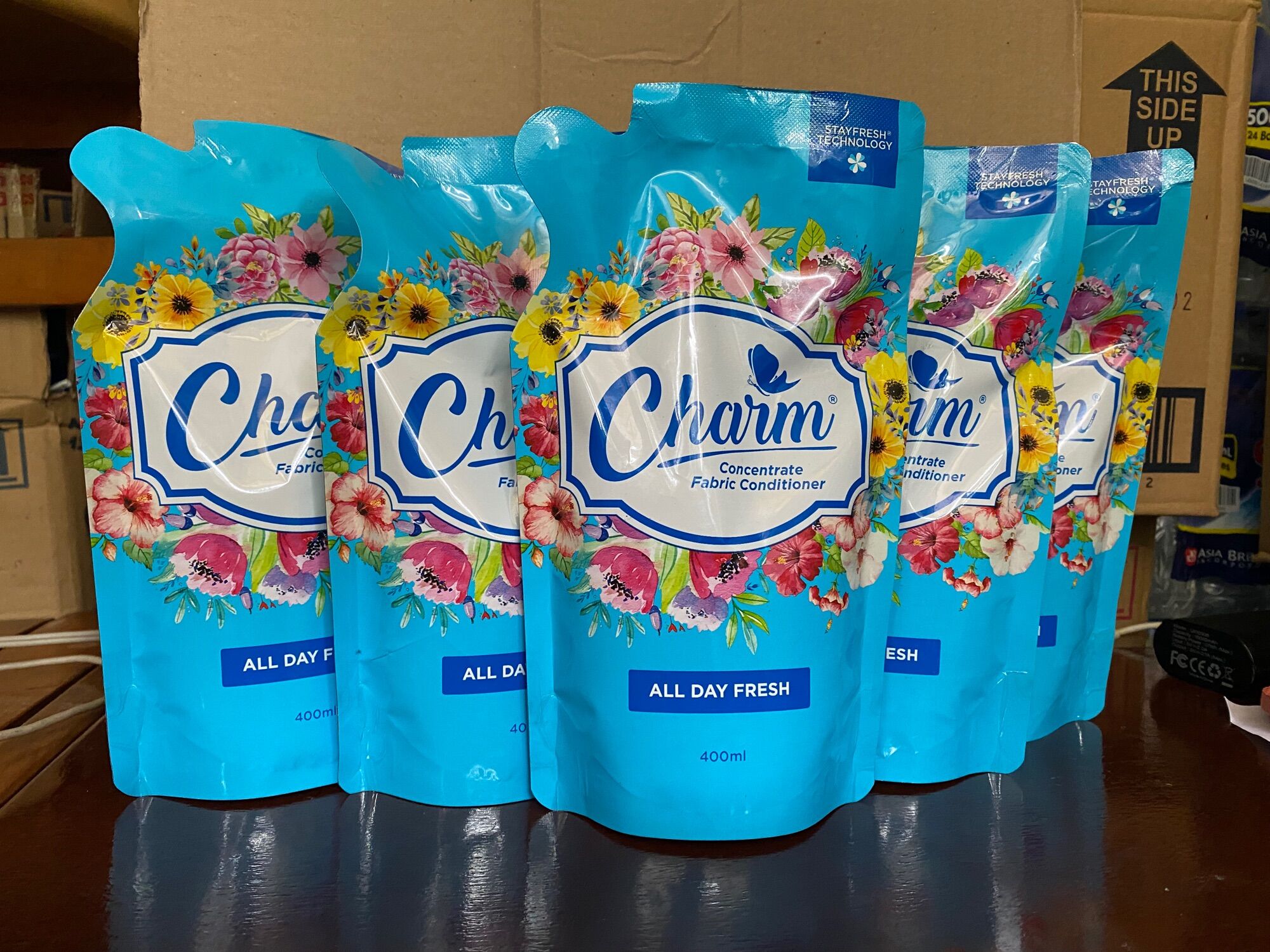 Charm Concentrate Fabric Conditioner, AllDay Fresh, 400 ml x 5 Lazada PH