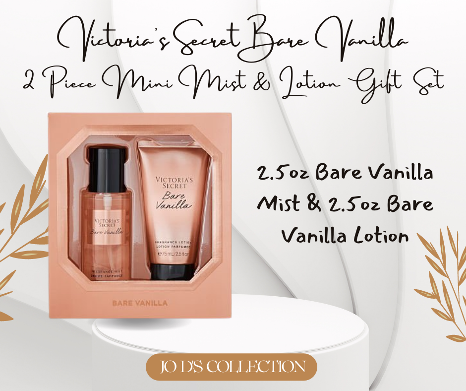 Victoria's Secret Bare Vanilla 2 Piece Mini Mist & Lotion Gift Set 