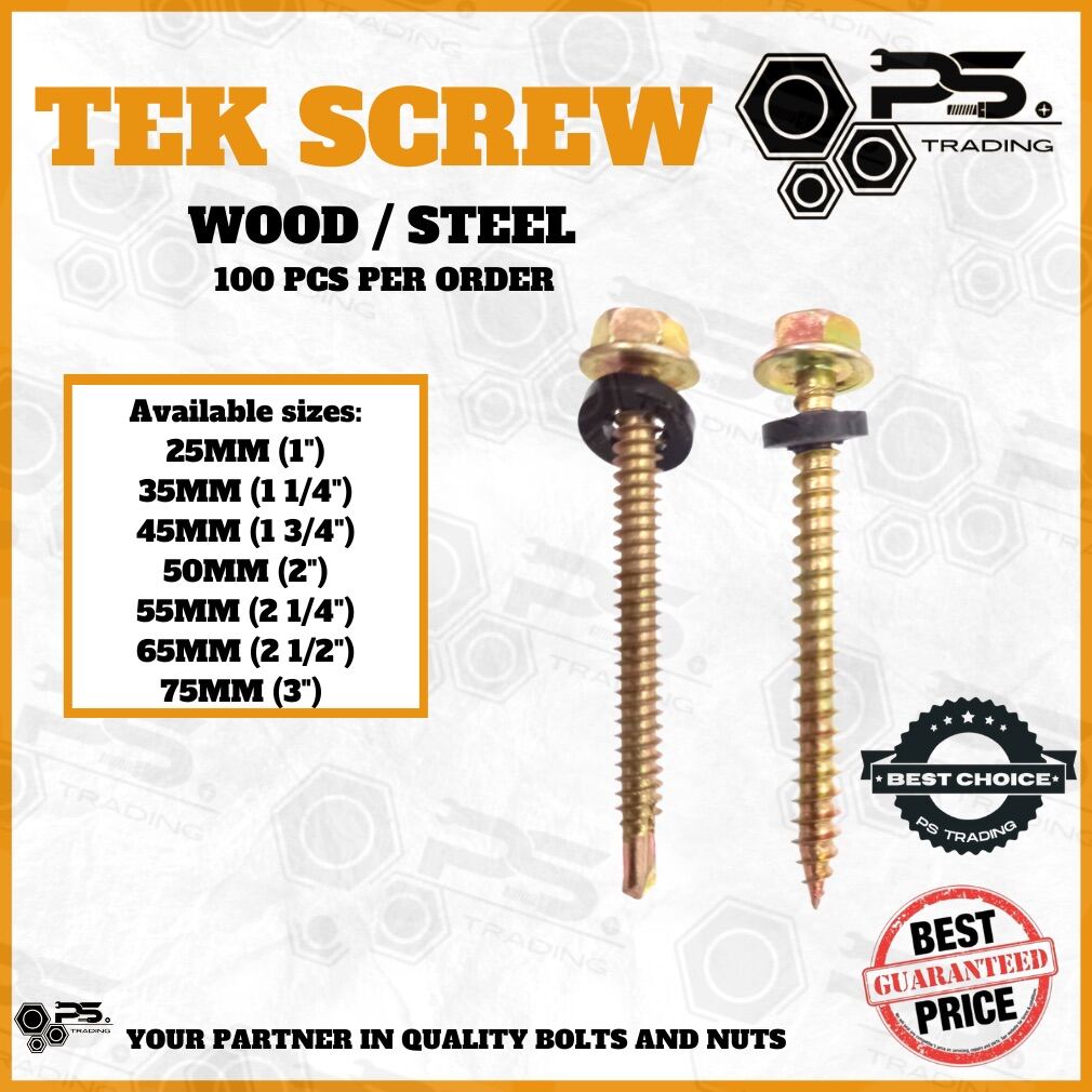 tek-screw-for-wood-and-steel-100pcs-text-screws-tex-screw-tekscrew