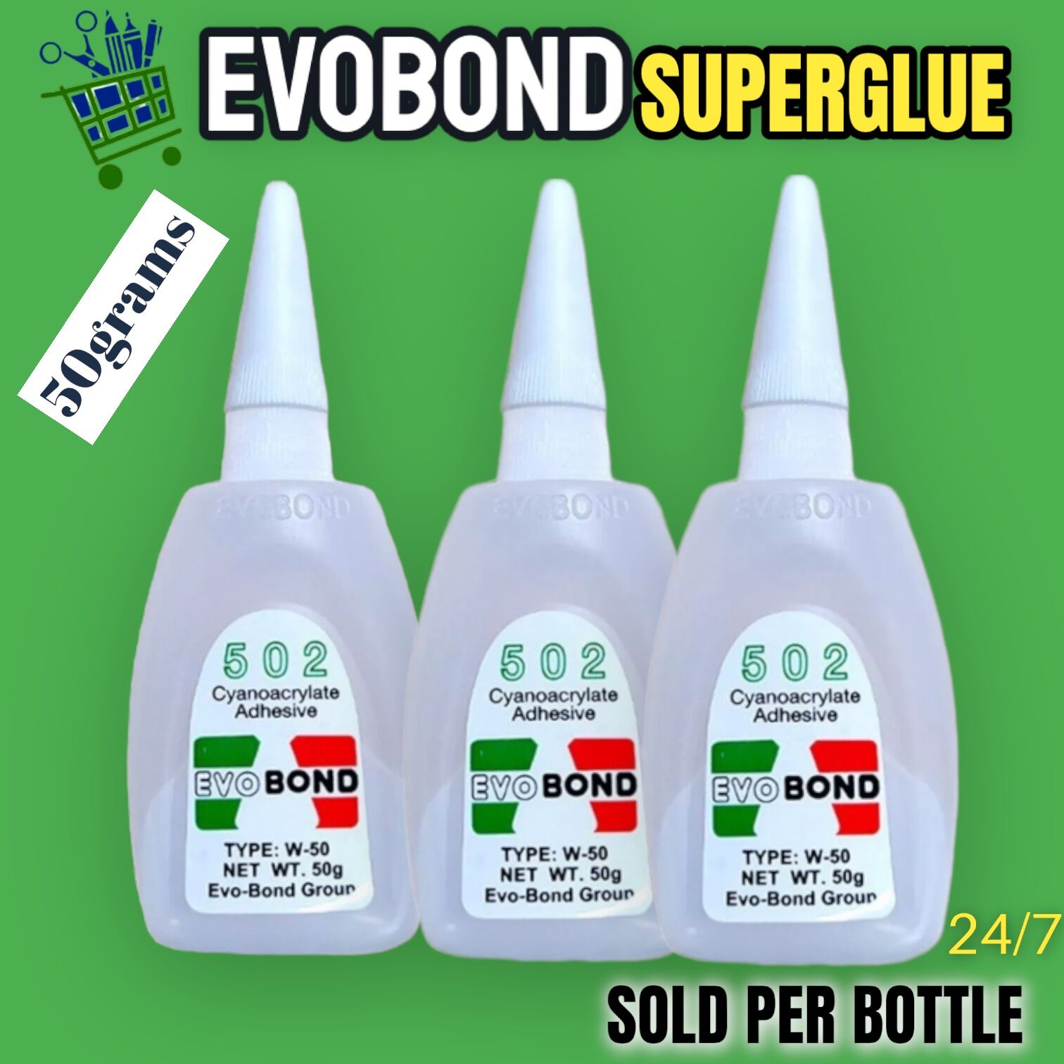 Evobond SuperGlue 50GRAMS (CYNOACRYLATE) Sold per Bottle Lazada PH