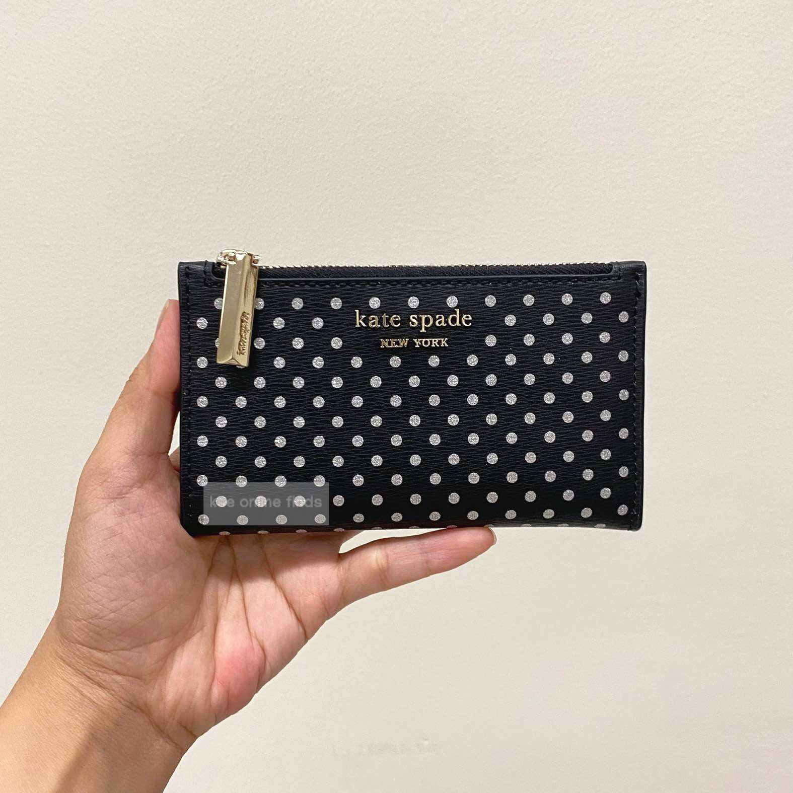 Kate Spade Spencer Slim Flap Wallet in Black