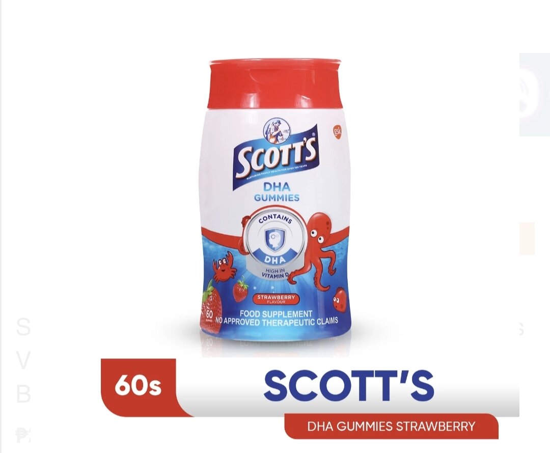 SCOTTS DHA Gummies Strawberry 60s Bottle