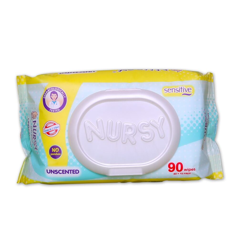 Nursy Baby Wipes Unscented (90 wipes) Lazada PH
