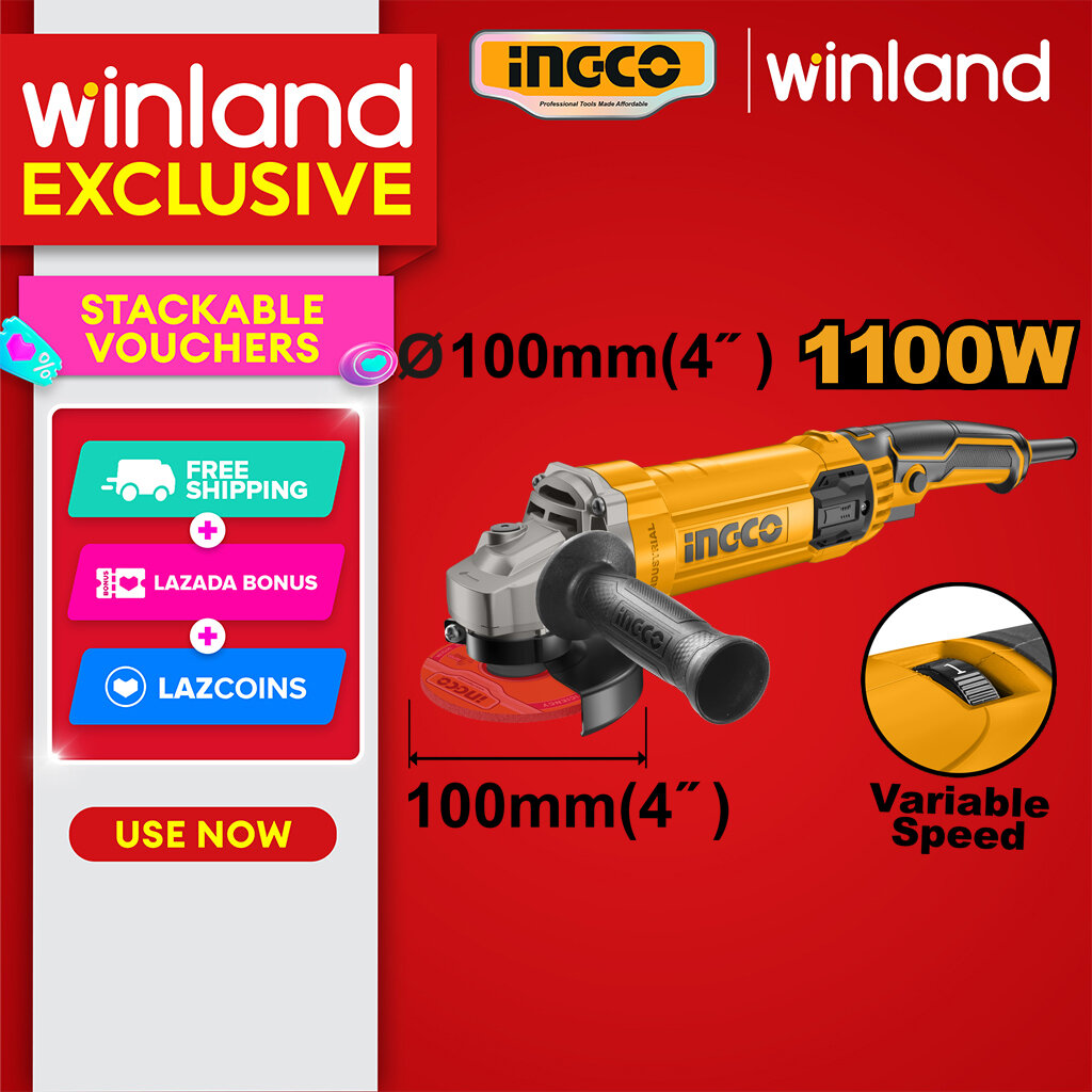 Ingco by Winland Angle Grinder VS 1100W AG11003857 ING-PT | Lazada PH