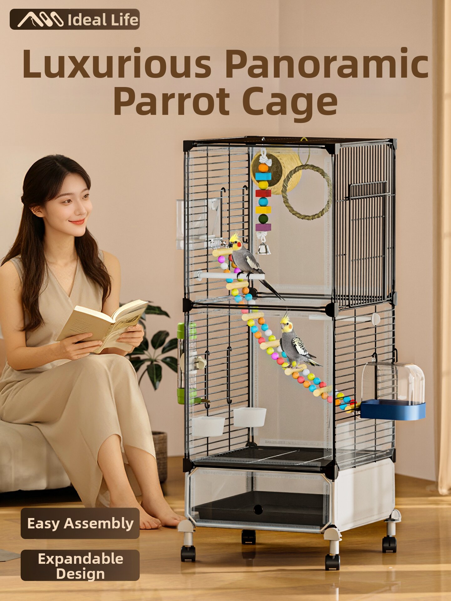 ANGEL PET | Tiger Parakeet Cage with Nesting Box Luxury Home-proof Fly Splatter Prevention - Brand ANGEL PET Presyo 1,325 Piso*Libreng Shipping