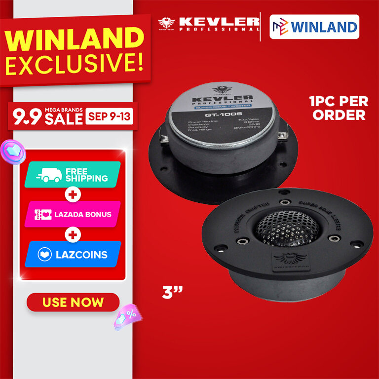 Kevler by Winland GT-100S 3" Dome Tweeter Speaker