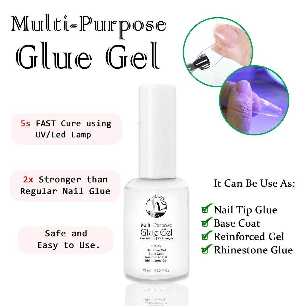 Multi Purpose Gel Glue - Nail, Base Coat, Rhinestone Adhesive