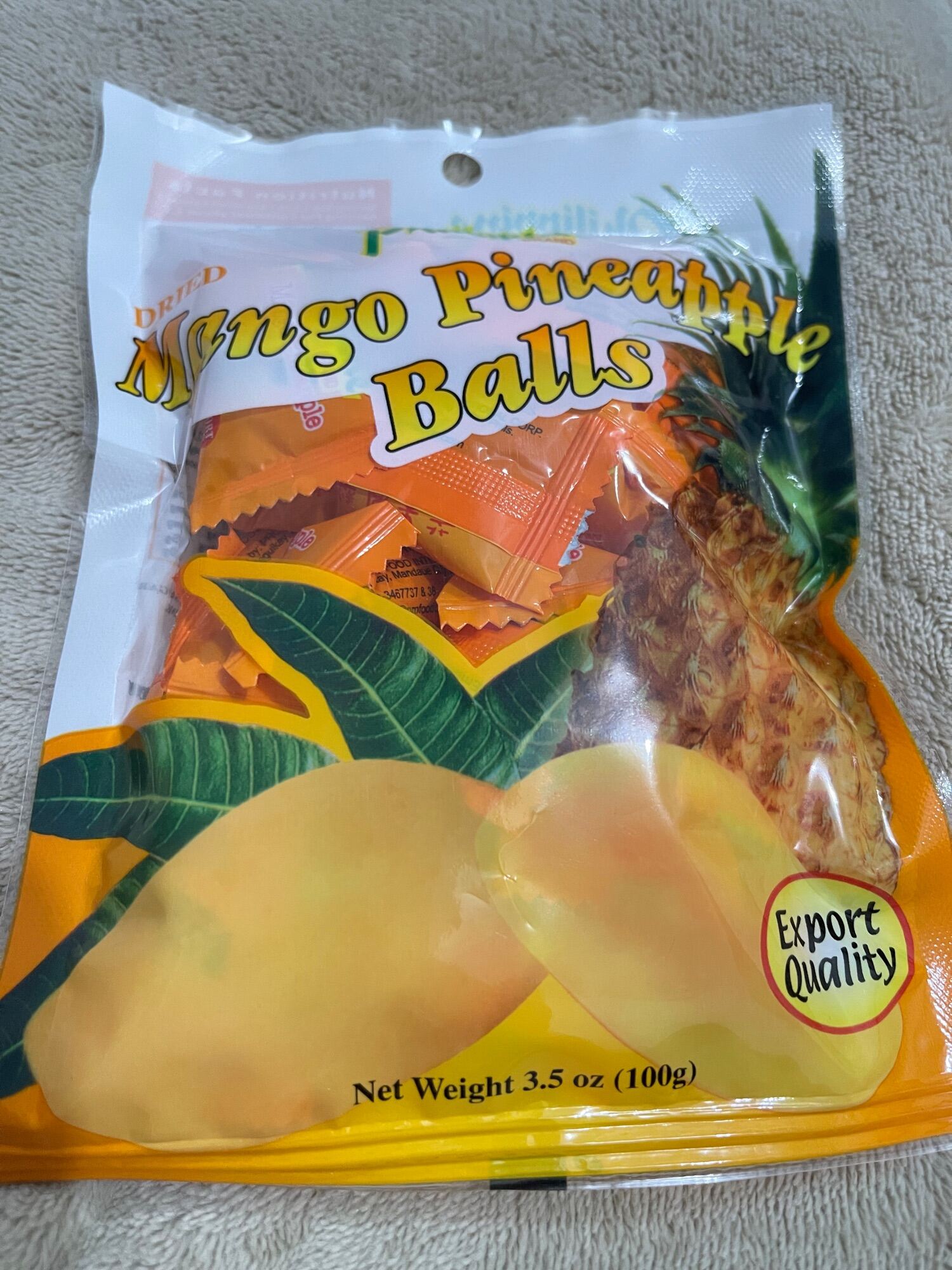 Philippine Brand Dried Mango Pineapple Balls 100 grams Lazada PH