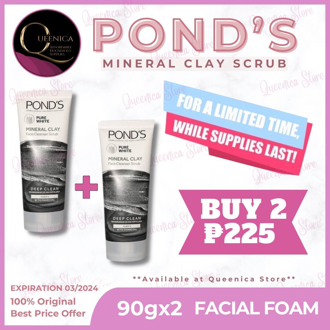 Pond's Mineral Clay Pure White Facial Cleanser 90g