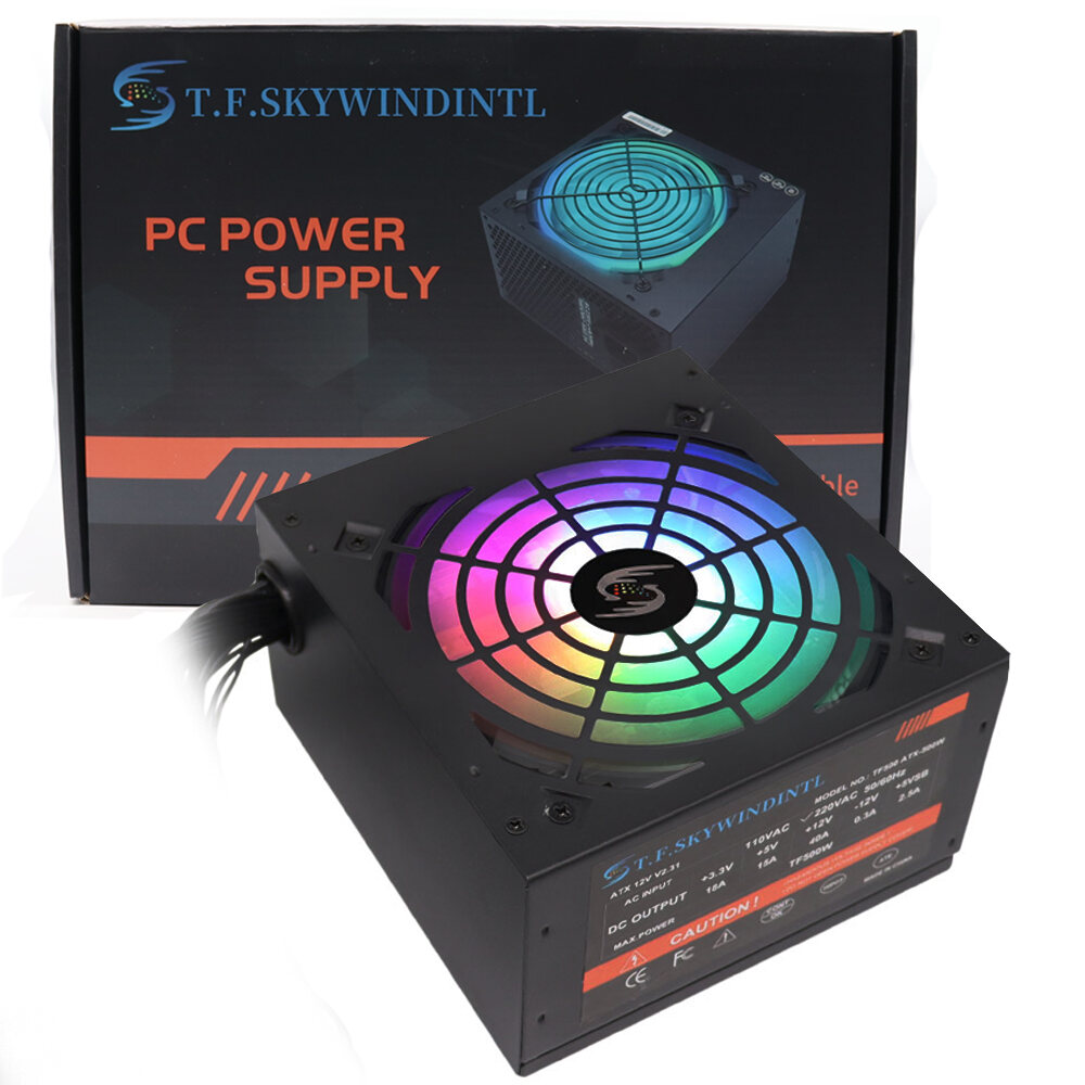 Fonte 500w PSU12V PC Power Sources For Office 500W 24pin Atx Computer Power Supply Psu 500W PC Gaming Power PC Gamer Source Game