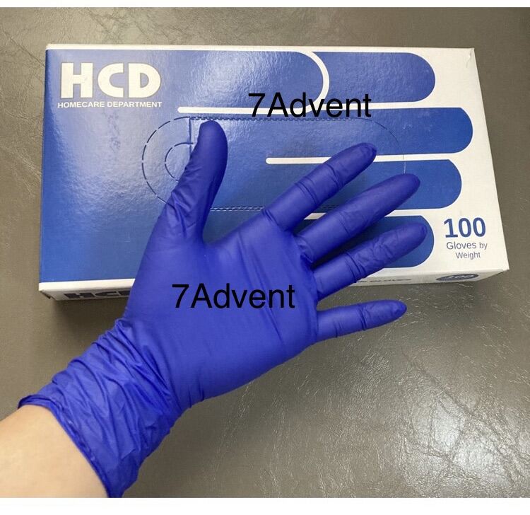 HCD Nitrile Blue, powder free exam gloves, Size S/M/L, made in Malaysia Lazada PH