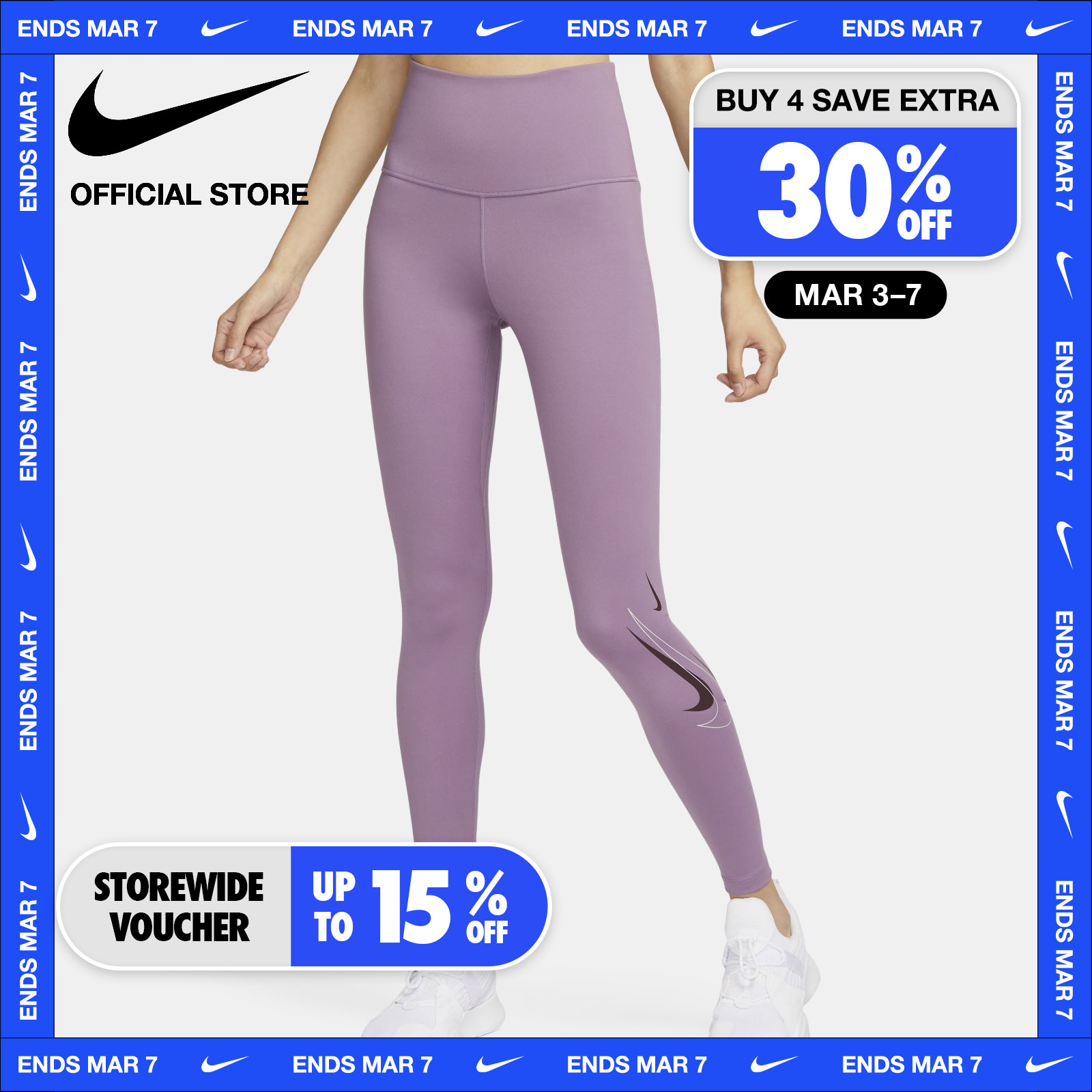 Buy Nike Logo Print Leggings with Elasticated Waistband Online | Babyshop  UAE