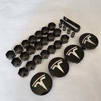 TESLA | 25PCS 29pcs 56mm 57MM For Tesla Model 3 ModelY New Juniper Car Wheel Center Caps Rims Hub Cover Logo Hubcaps Auto Accessories
