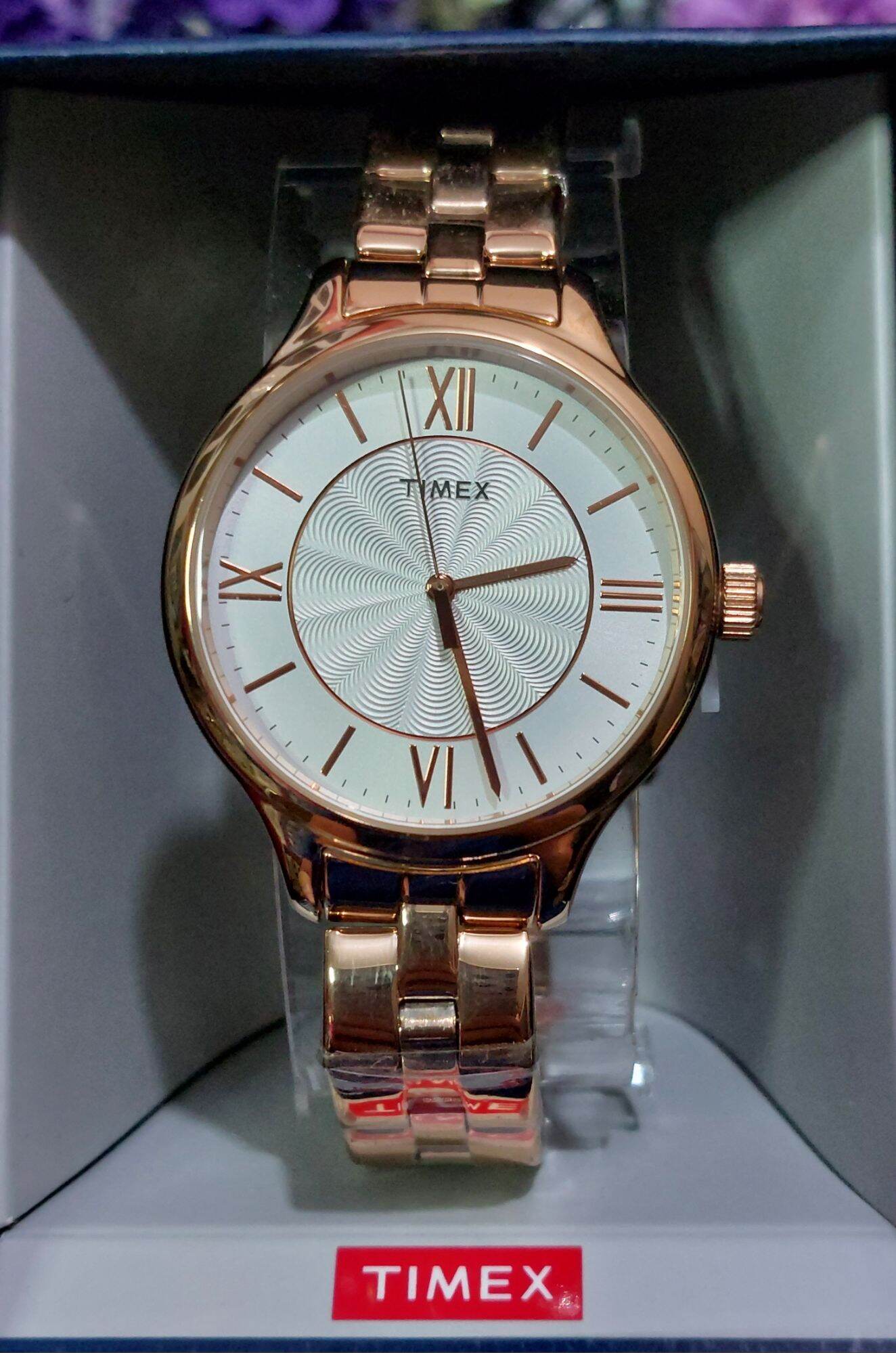 Timex rose gold on sale watches for ladies