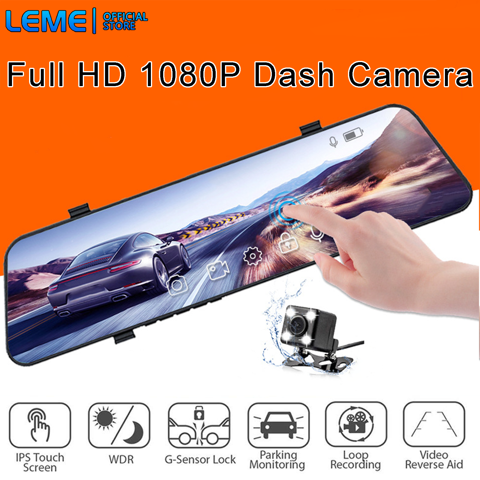 LEME Full HD 1080P Dash Camera with Night Vision