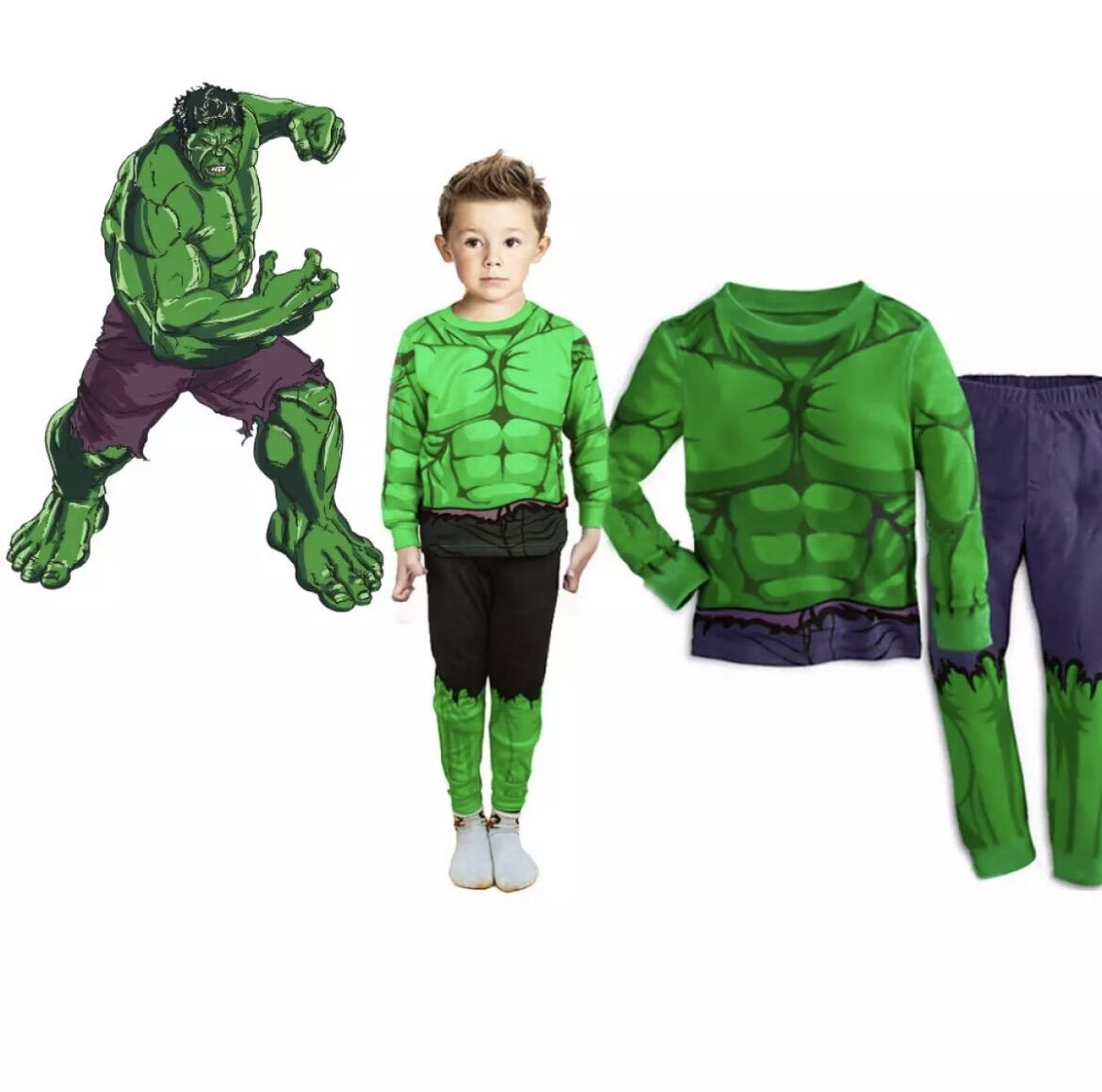 Product photo of Hulk Costume for Kids (2-9 yrs) from its Lazada listing