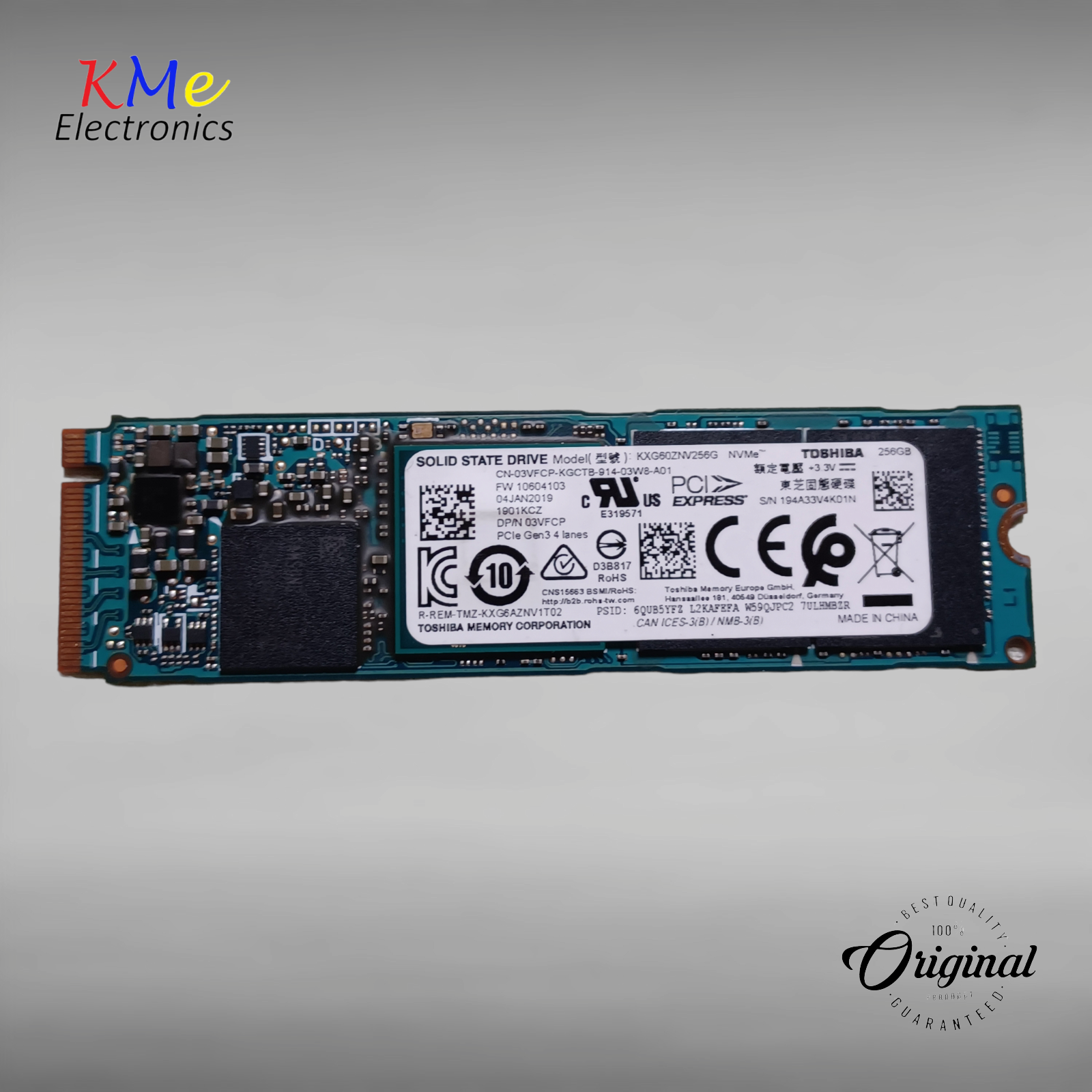 Toshiba KXG50ZNV256G XG5 Series 256GB TLC PCI Express x4 NVMe