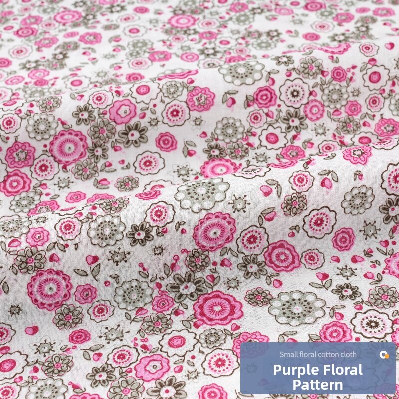Cotton Fabric With Floral Print For DIY Baby Dress