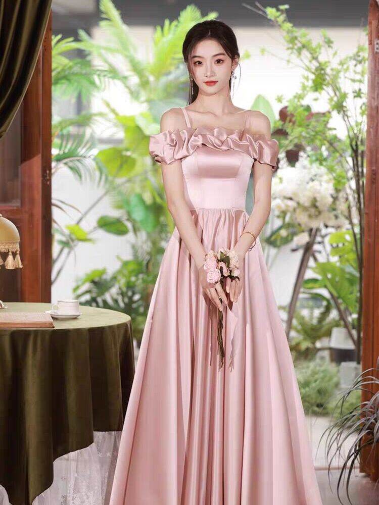 shopee dress formal Formal Dresses Off Shoulder Dress Lazada Pink Shopee Off Shoulder Dress Baao Off Shoulder Ruffles Maxi