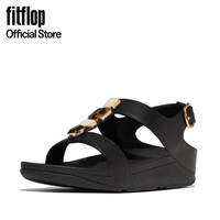 FITFLOP WOMEN FINO MULTI-STONE LEATHER BACK-STRAP SANDALS - ALL BLACK (IU7-090)