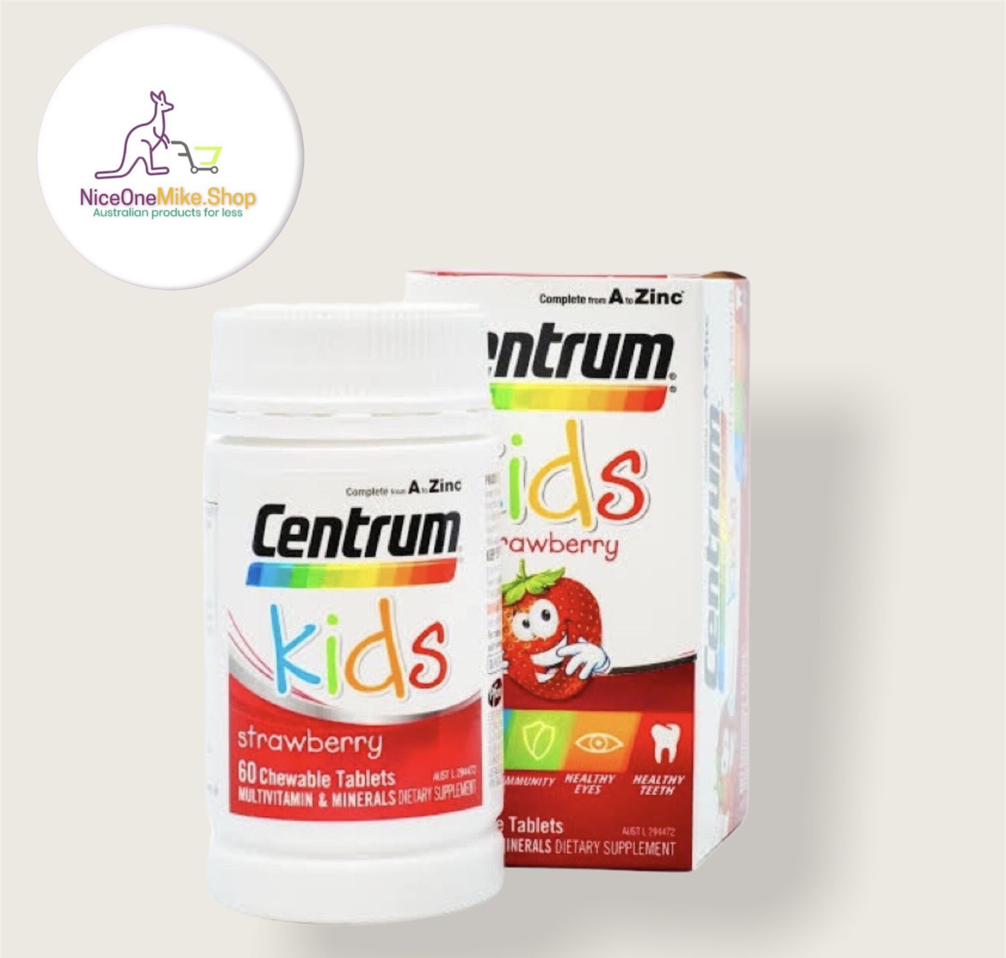 Centrum Kids Strawberry 60 Chewable Tables | Lazada PH