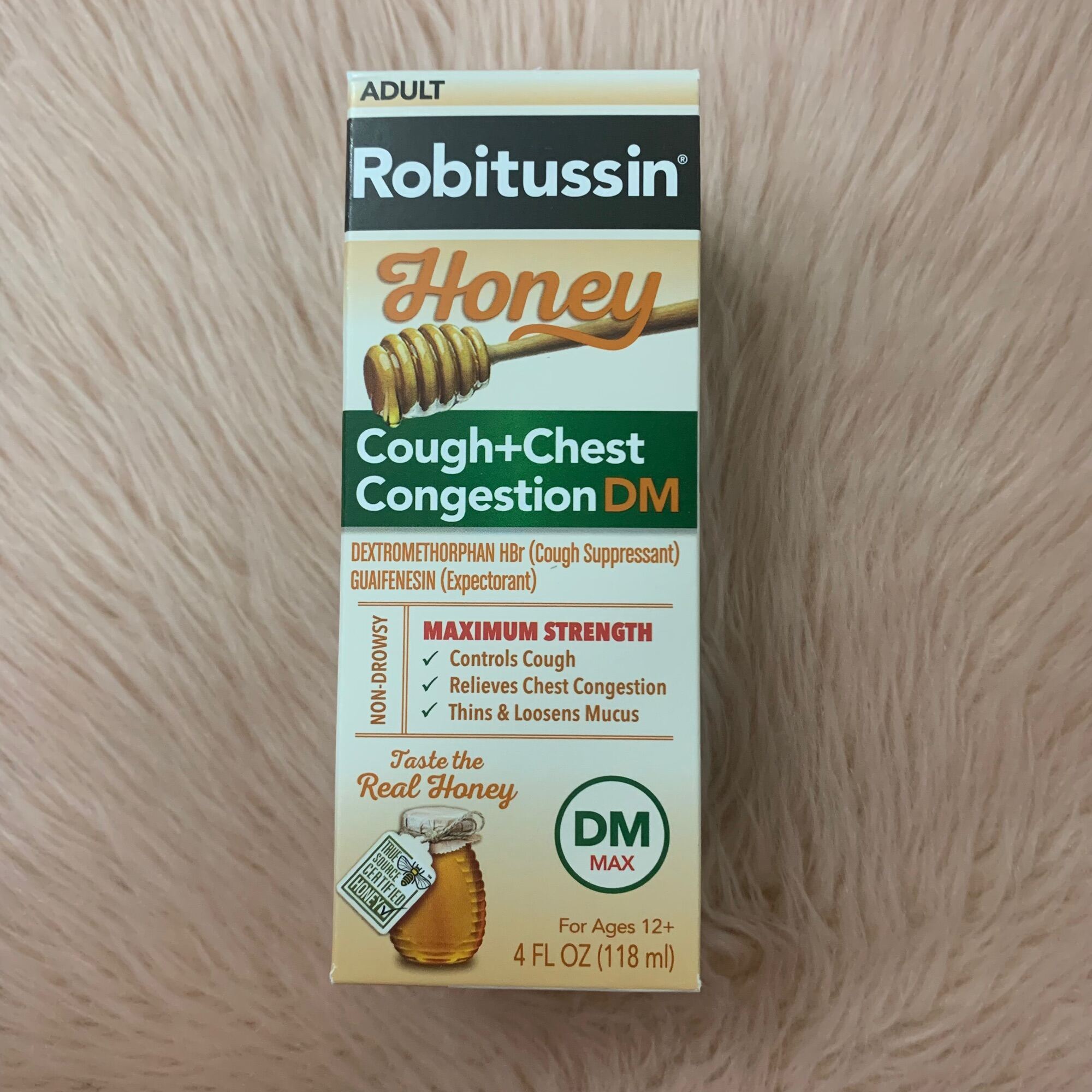 Robitussin Maximum Strength Honey Cough + Chest Congestion DM, Cough