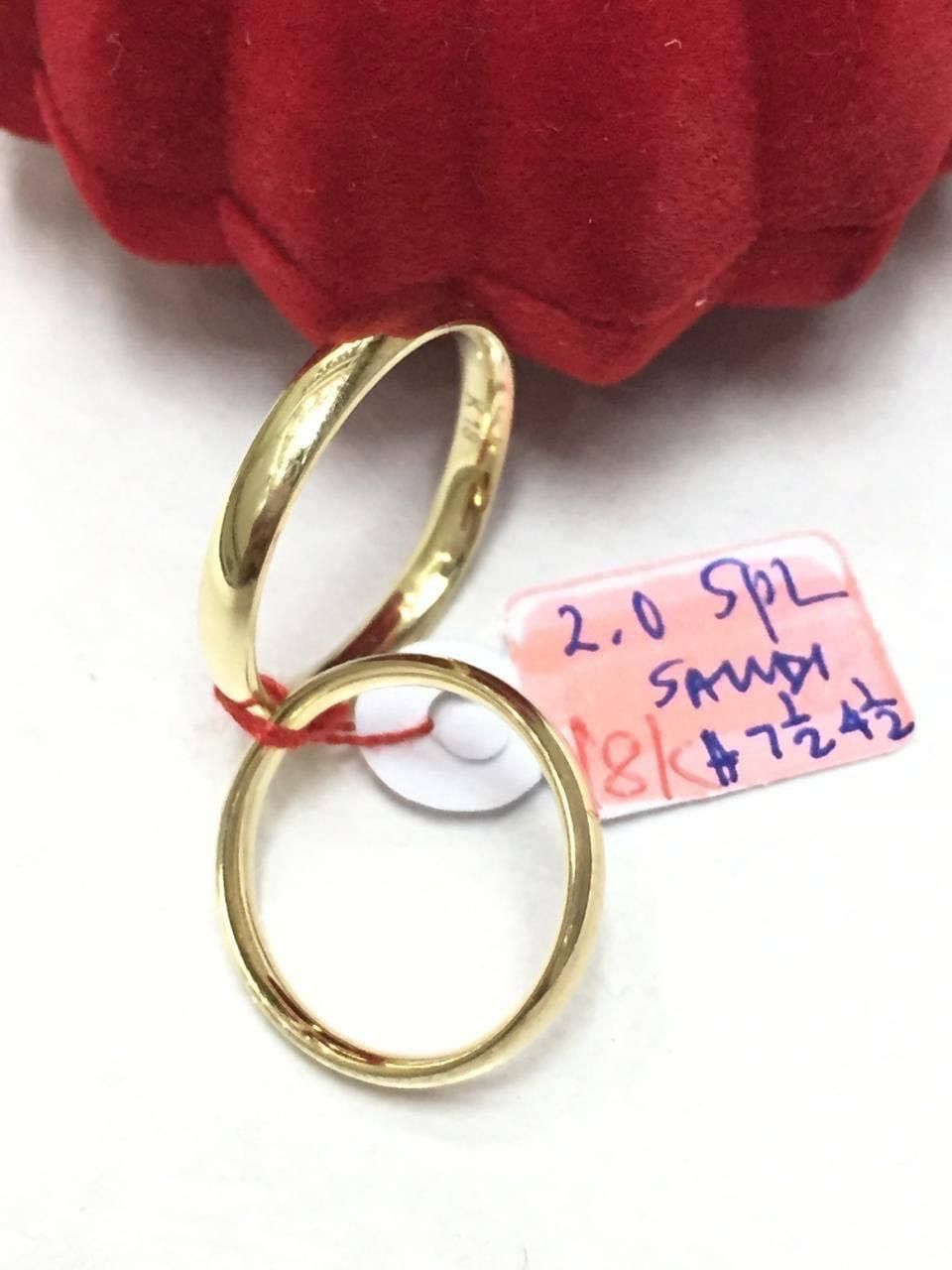 18k Saudi Gold Wedding Ring ( Each ) | Lazada PH