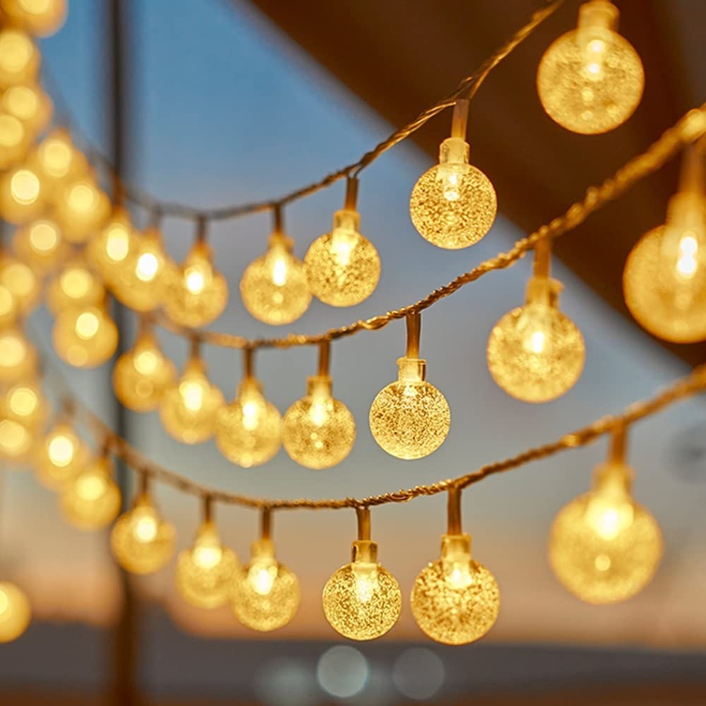 Guirlande lumineuse LED USB Orb String Lights Outdoor Camping Decoration  Modelling Hanging Lights Orb Warm White 【