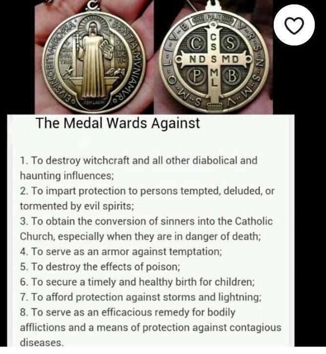 St Benedict Medal inches)with free Pouch and Black String