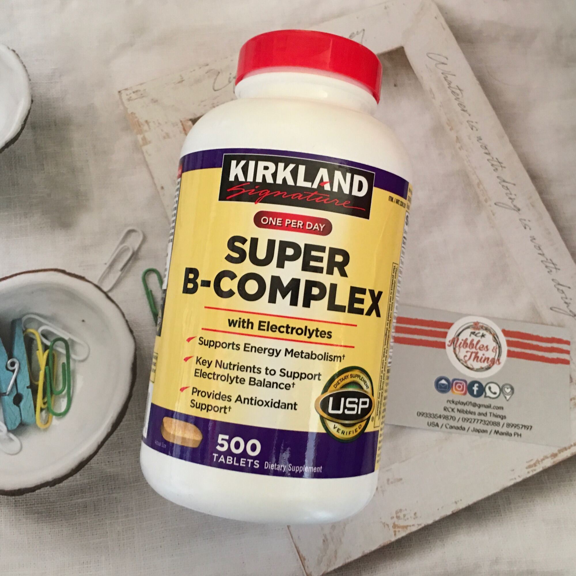 Kirkland Super B - Complex With Electrolytes 500 Tablets - 100% ...