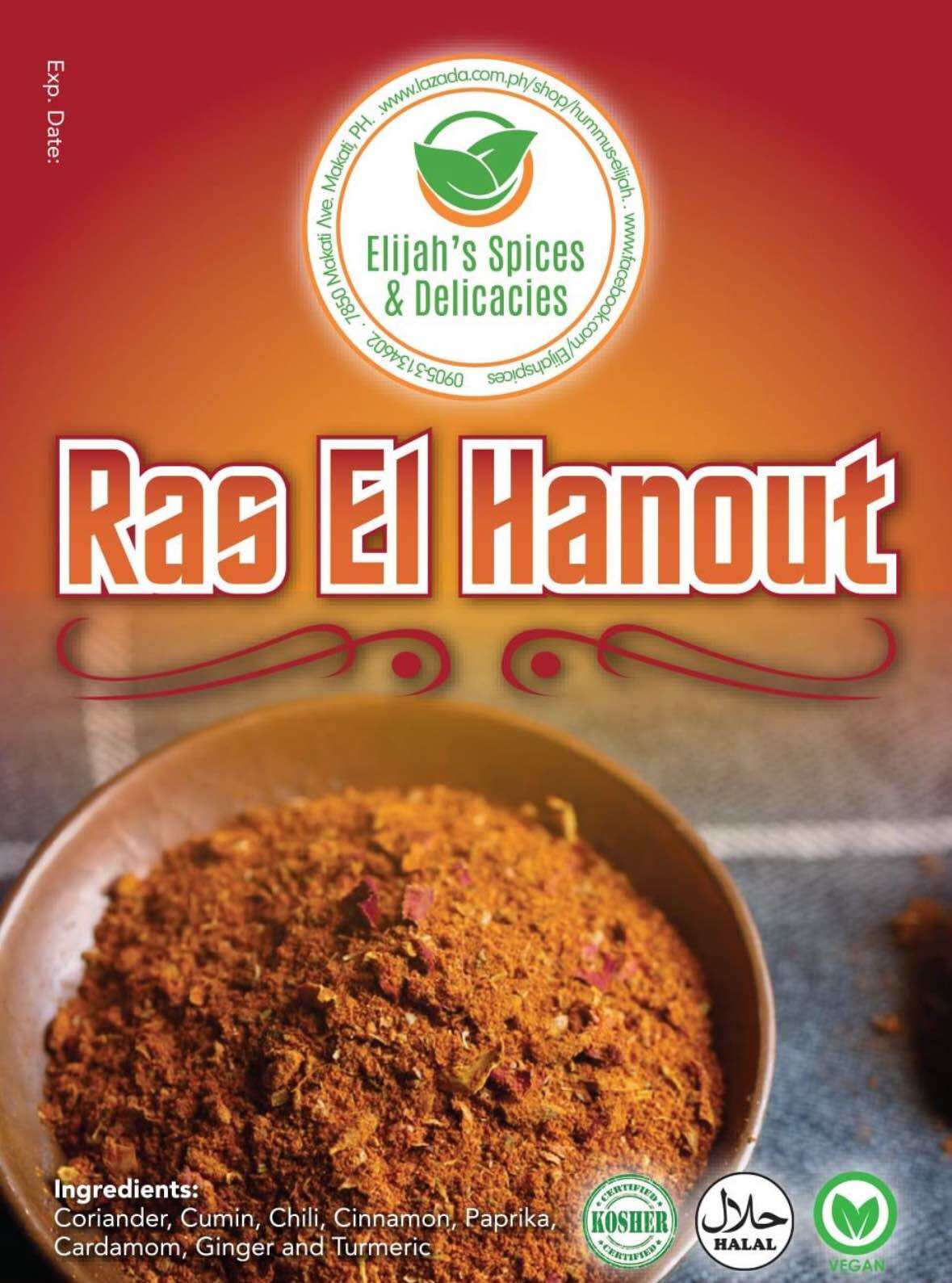 Ras El Hanout Spice Blend 100g Vegan Kosher Halal Spices Hummus