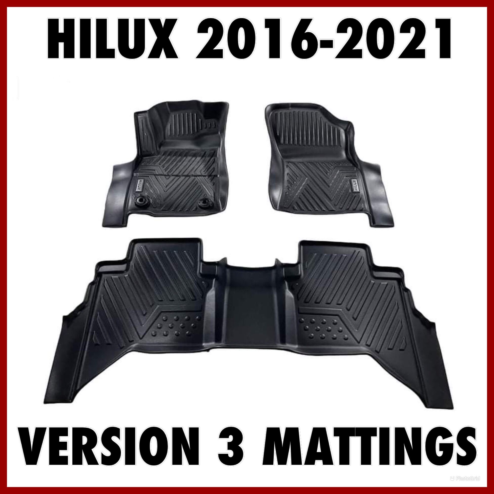 TOYOTA HILUX DEEP DISH MATTING (version 3) 20162022 Lazada PH