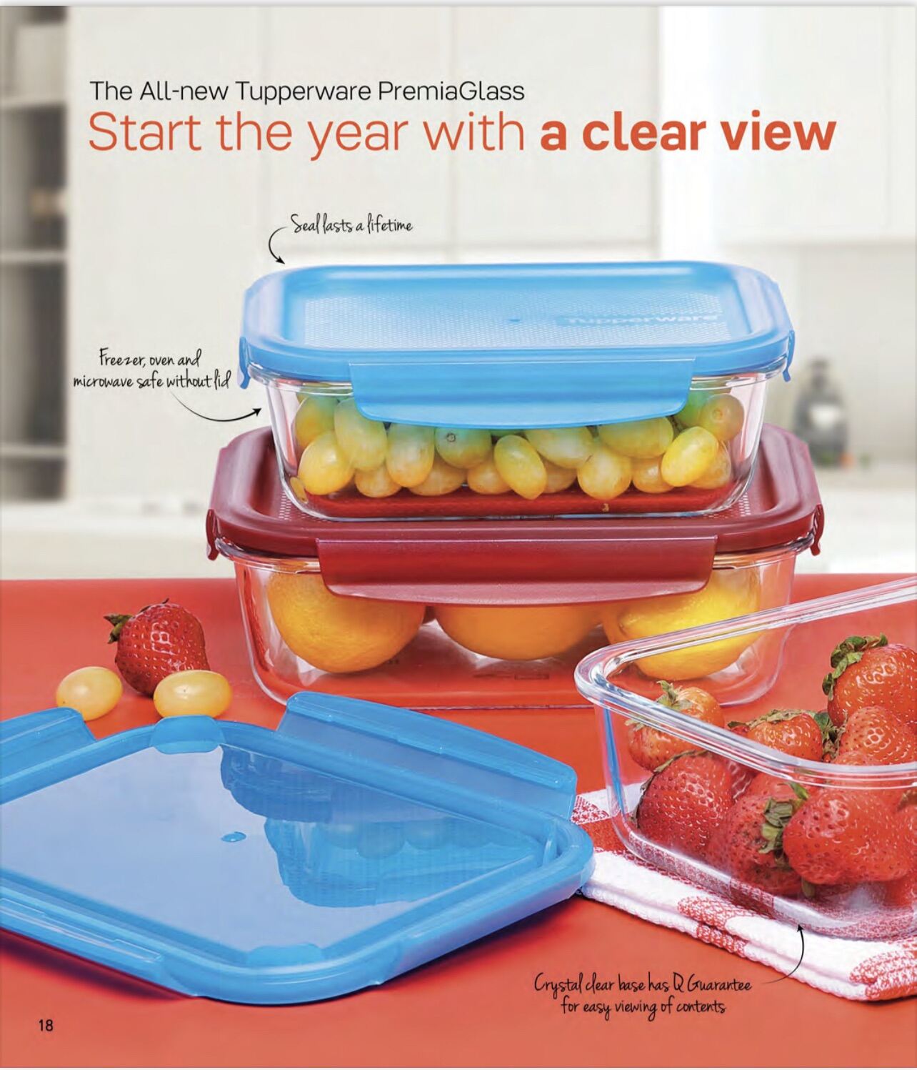 New Tupperware PremiaGlass Premia Glass Container Set in Bordeaux