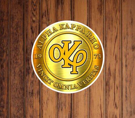 alpha kappa rho logo gold