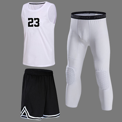 Basketball tight cropped pants, knee pads, honeycomb anti-collision  leggings, garters, leggings, sports protective gear, playing