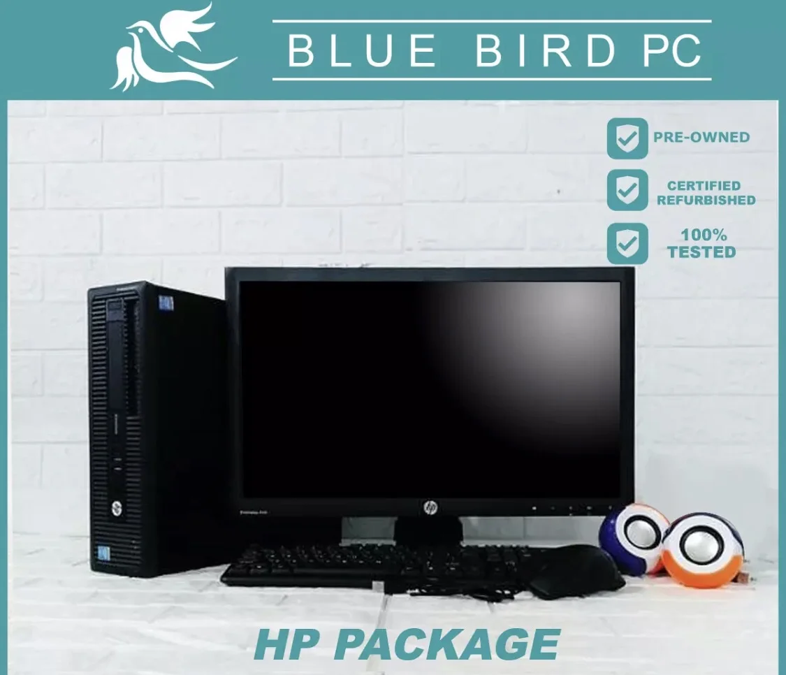 [DESKTOP PACKAGE] HP i5-4Gen 4GB to 8GB 500GB HDD 120SSD to 240SSD HP 22inch LED WIDE MONITOR With ACC