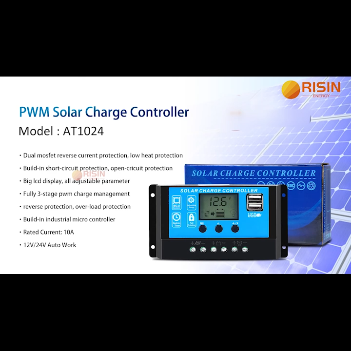 Solar Charge Controller 10A 20A 30A 12V 24V PWM PV Power Controller ...