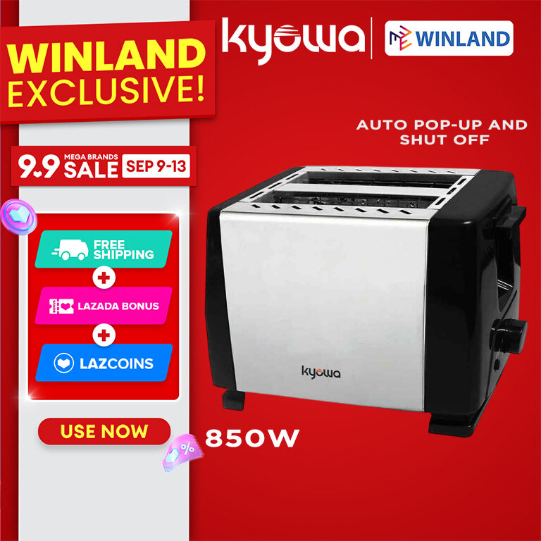 KYOWA 2-Sliced Electric Bread Toaster with 7 Toasting Control