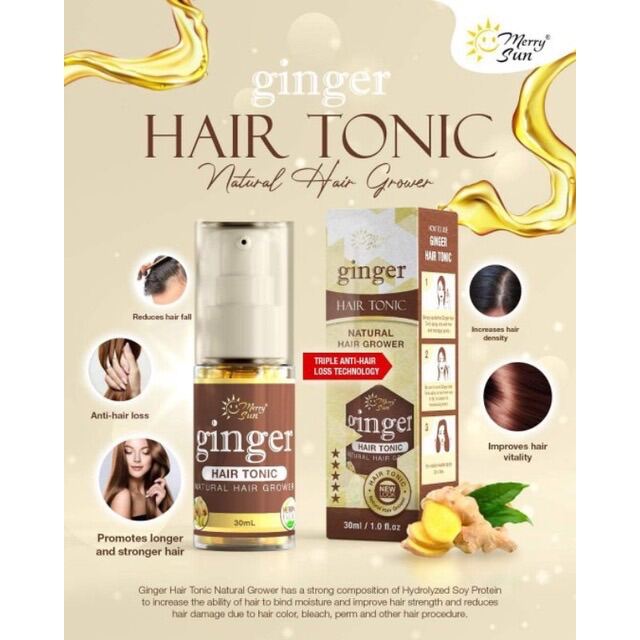 merry sun Ginger hair tonic spray Lazada PH