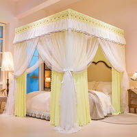 WUYINLIANGPIN | Double-layer No-assembly Princess Canopy Bed Curtains