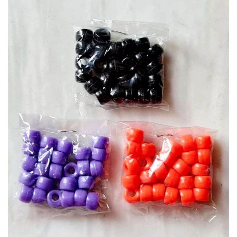 8mm Acrylic Beads Chips Macaroni Beads Rondelle Spacer Beads DIY Crafts (3Random Color Packs)