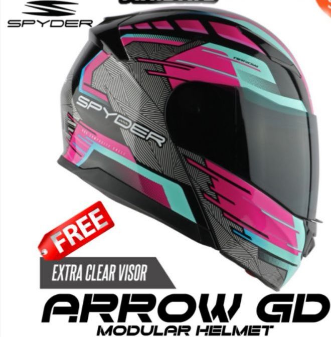 SPYDER ARROW S9 Modular Helmet + FREE Extra Clear Visor | Lazada PH