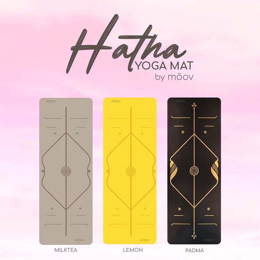 HATHA YOGA MAT by m ov PU Leather Natural Rubber Non Slip 5mm Lazada PH