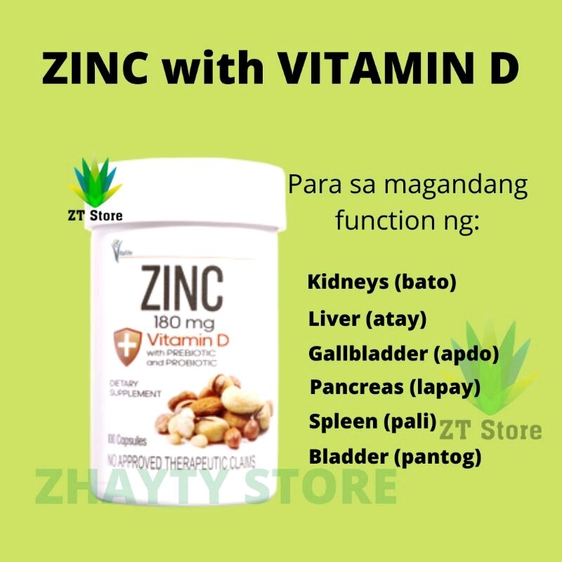 UNO Zinc with Vitamin D for Good Function of Kidneys and Liver